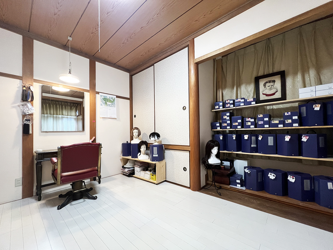 ウィッグ試着室　周南市　美容室来夢
