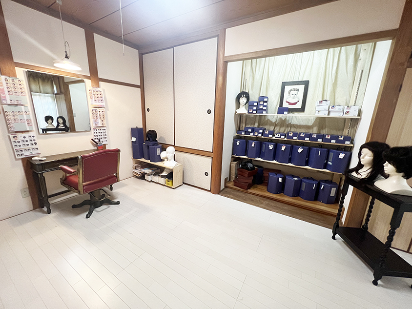 ウィッグ試着室　周南市　美容室来夢